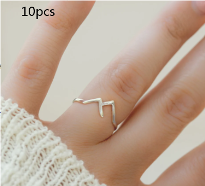 Mountain-shaped Copper Creative Custom Ladies Ring - view 6
