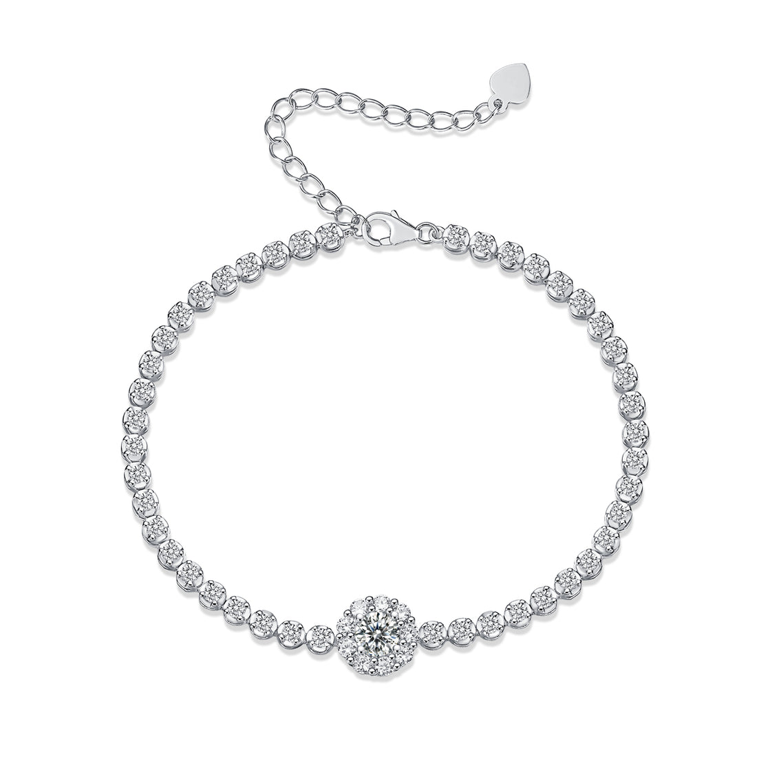The Bridge Of Magpies Luxury Fashion Moissanite Silver Jewelry Bracelet