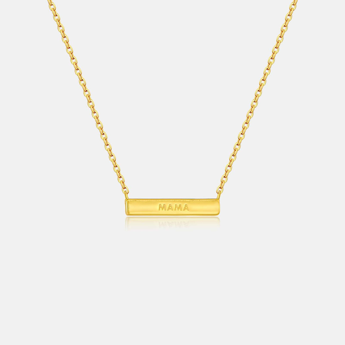 Horizontal Bar Necklace in Gold-Tone S925 Silver
