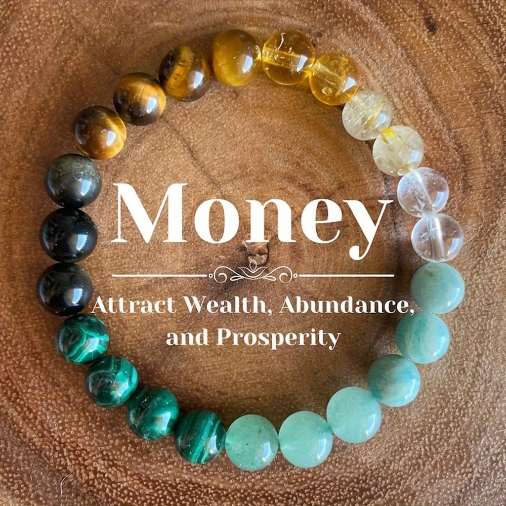 Universal Natural Stone Bracelet Citrine Dongling Stone Malachite
