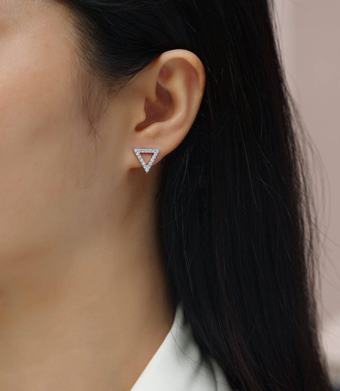 Unique Moissanite S925 Sterling Silver Platinum-plated Earrings