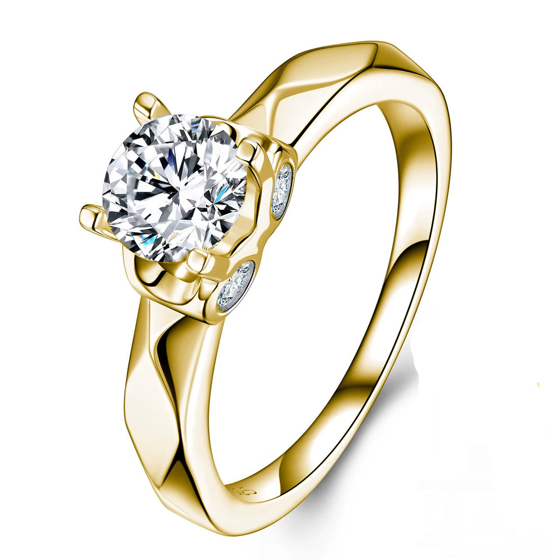S925 Silver 3.1g 6mm D VVS1 Moissanite Solitaire Ring, GRA Certified US 5-8
