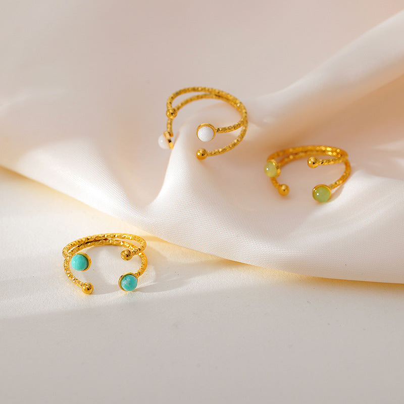 Court-style Oval Open Ring