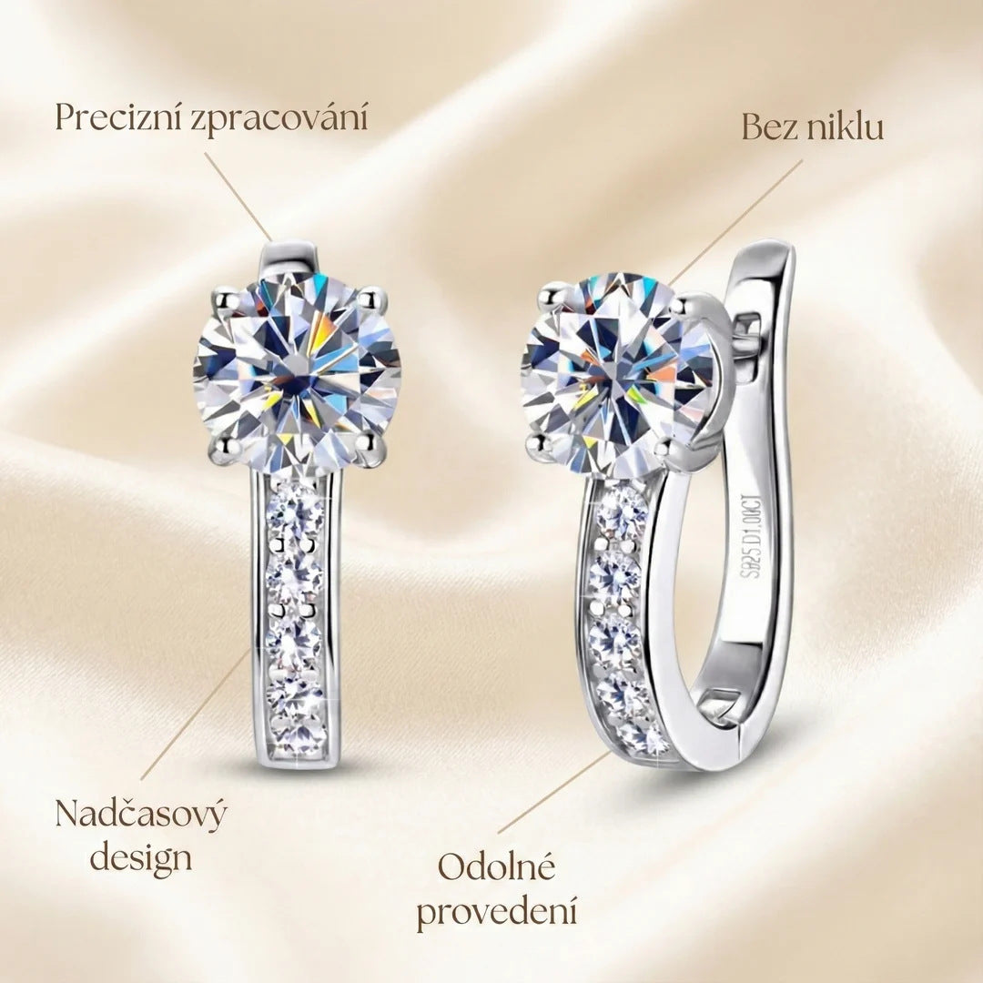 Fashion Versatile Moissanite Drop Earrings For Women, Light Luxury High-End Zircon