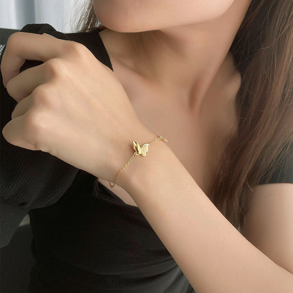 Butterfly Silver Chain Bracelet