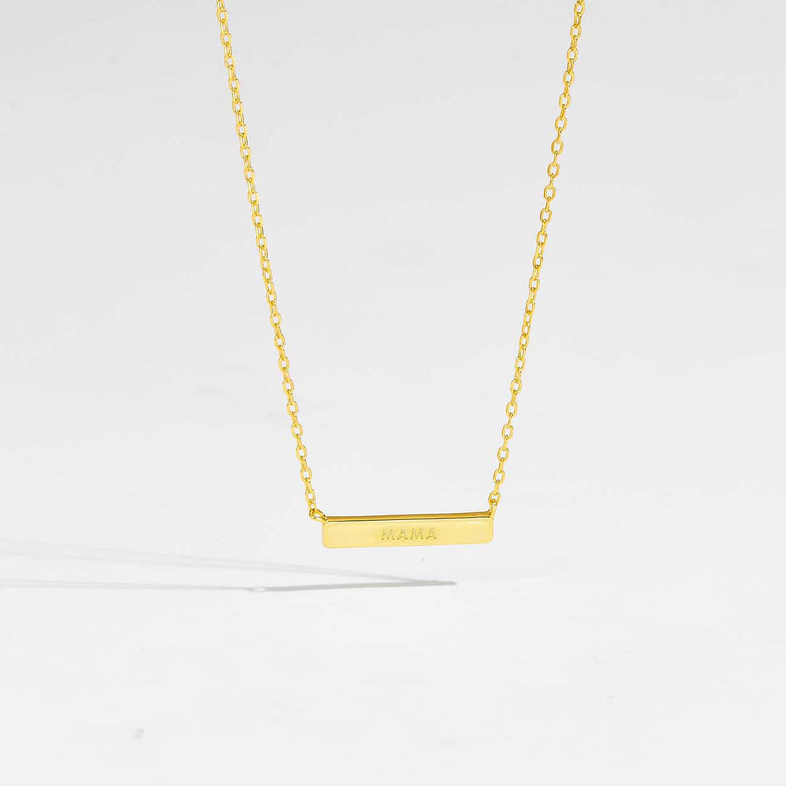 Horizontal Bar Necklace in Gold-Tone S925 Silver