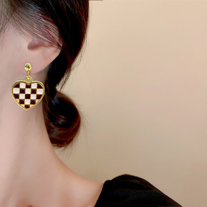 925 Silver Needle Internet Celebrity Same Style Gold Earrings Women's Light Luxury...