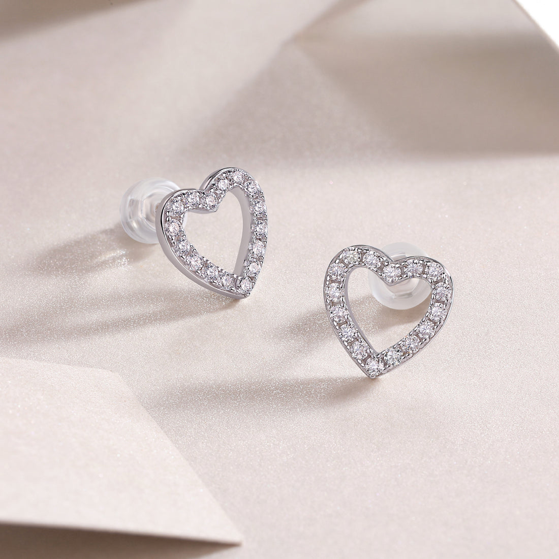 From The Heart Fashionable Moissanite Jewelry Earrings