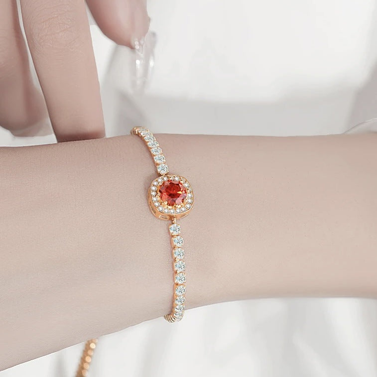 S925 Sterling Silver Moissanite Bracelet For Women
