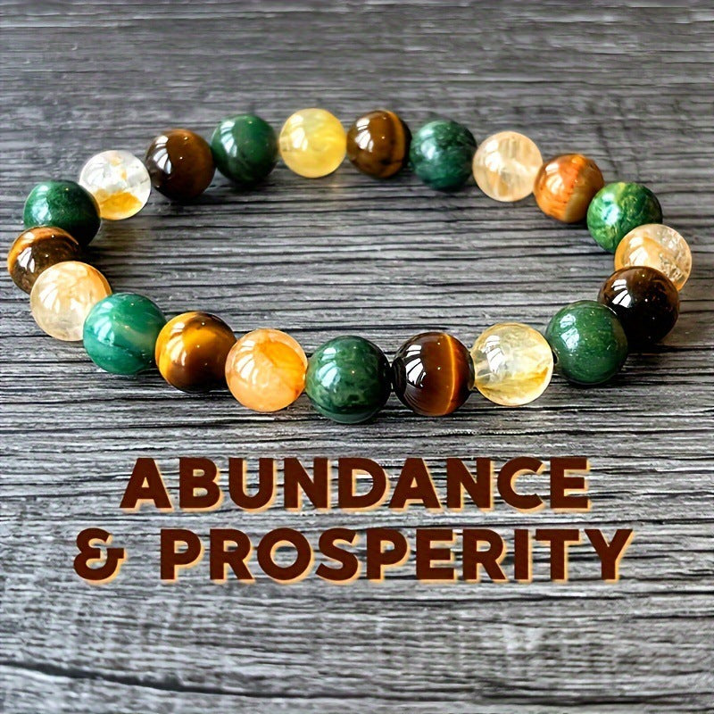 Universal Natural Stone Bracelet Citrine Dongling Stone Malachite