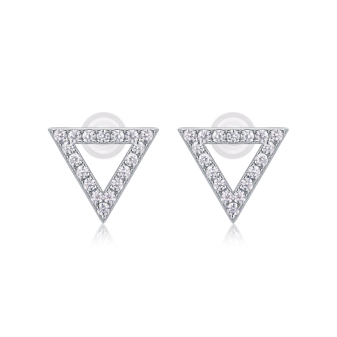 Unique Diamond Set With Moissanite Silver Earrings