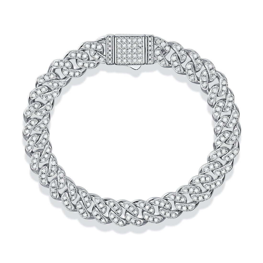 The Light Of Faith Luxury Fashion Mossan Diamond S925 Silver Bracelet