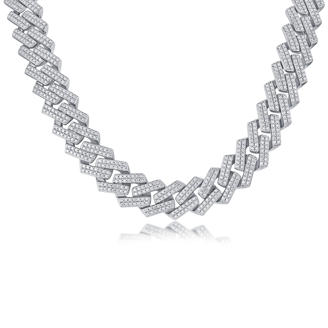 Man Luxury Fashion Mosan Diamond S925 Silver Necklace