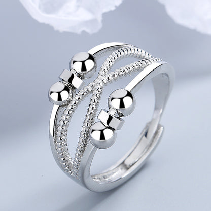 Rotatable Ring With Open Design Fashion Double-layer - view 6