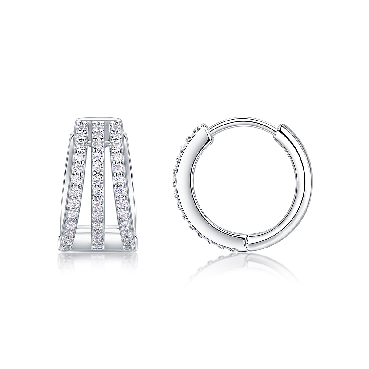 Human March Luxury Fashion Diamond Earrings Stud - view 2