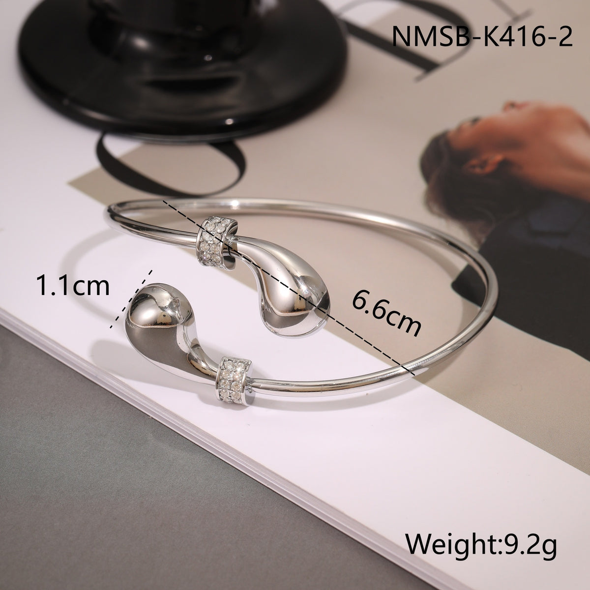 European And American Ins Fashion Design Stainless Steel Bracelet Opening Bracelet - view 6