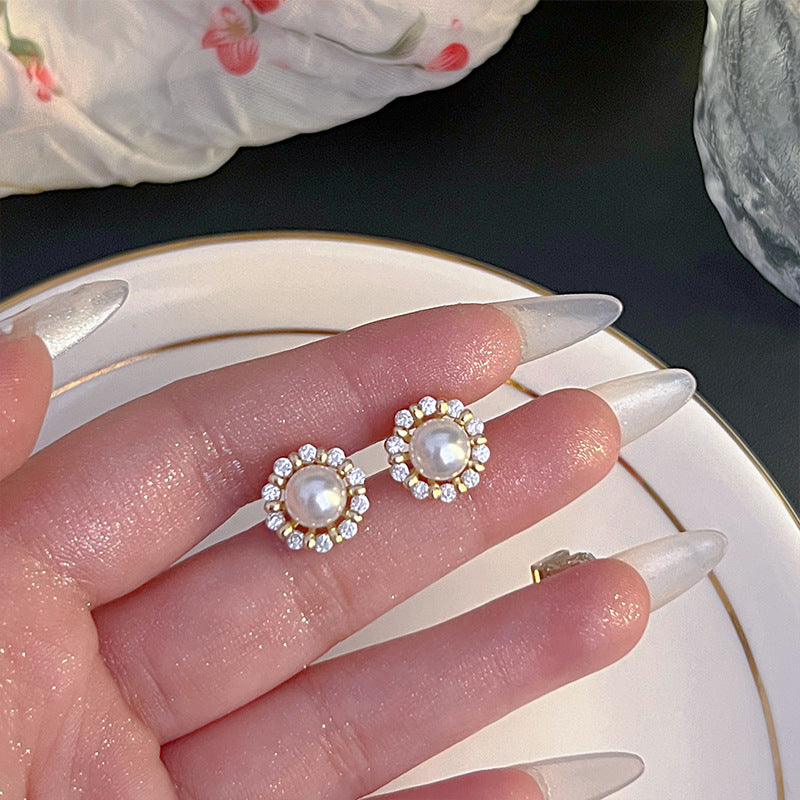 925 Silver Needle Internet Celebrity Same Style Gold Earrings Women's Light Luxury...