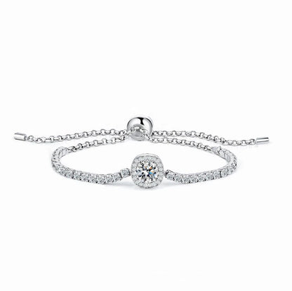 S925 Sterling Silver Moissanite Bracelet For Women