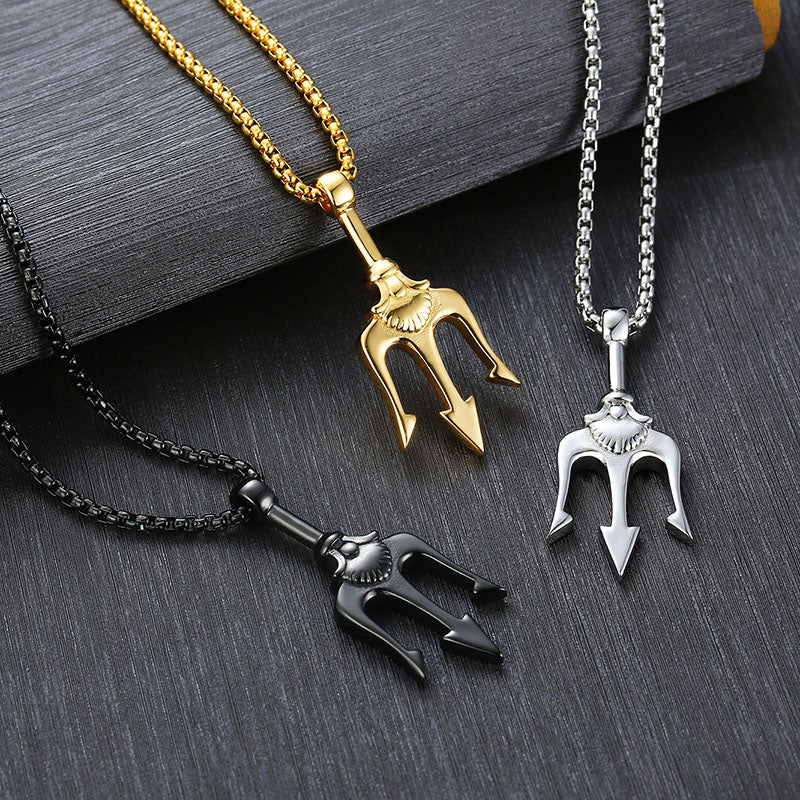 Neptune's Trident Necklace Retro Mythical Sea King