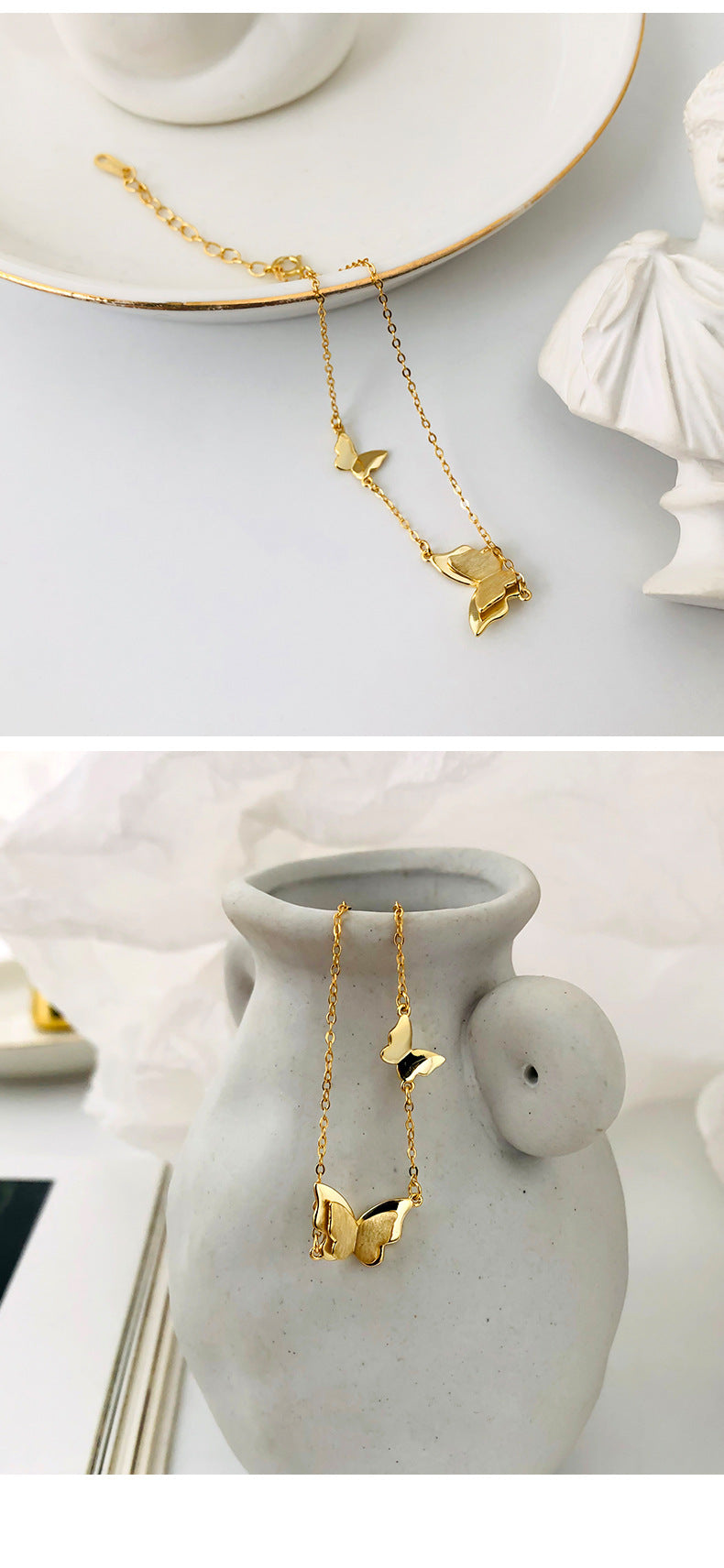 Butterfly Silver Chain Bracelet - product view 2