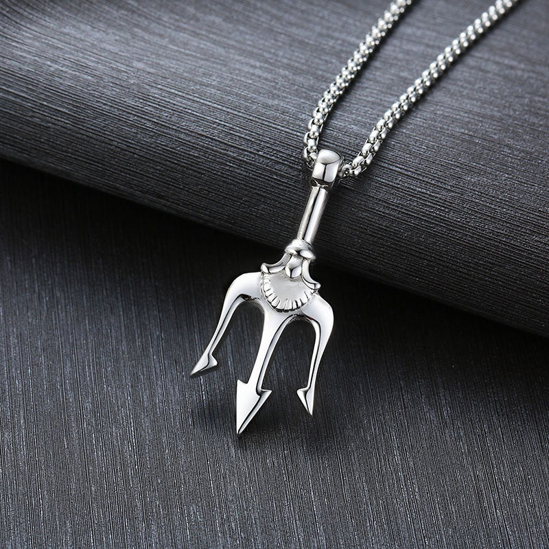 Neptune's Trident Necklace Retro Mythical Sea King