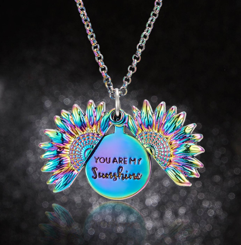 Sunflower Double Lettering Necklace - view 6