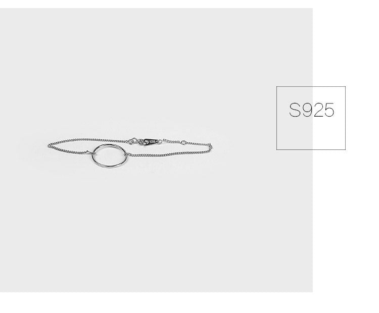 Open Circle Silver Bracelet - product view 1