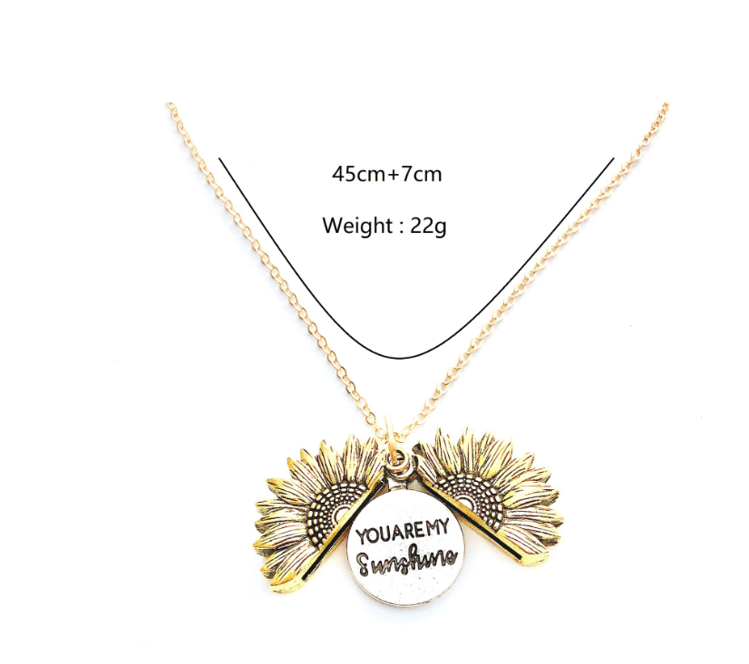 Sunflower Double Lettering Necklace - view 3