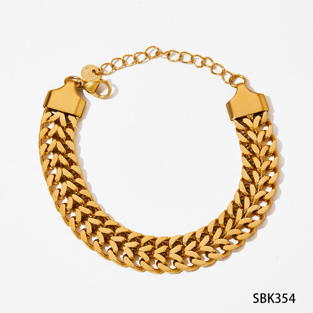 Stainless Steel Bracelet Electroplating Simple Style - view 4