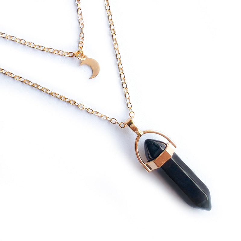 Moon Hexagonal Column Pendant - view 3