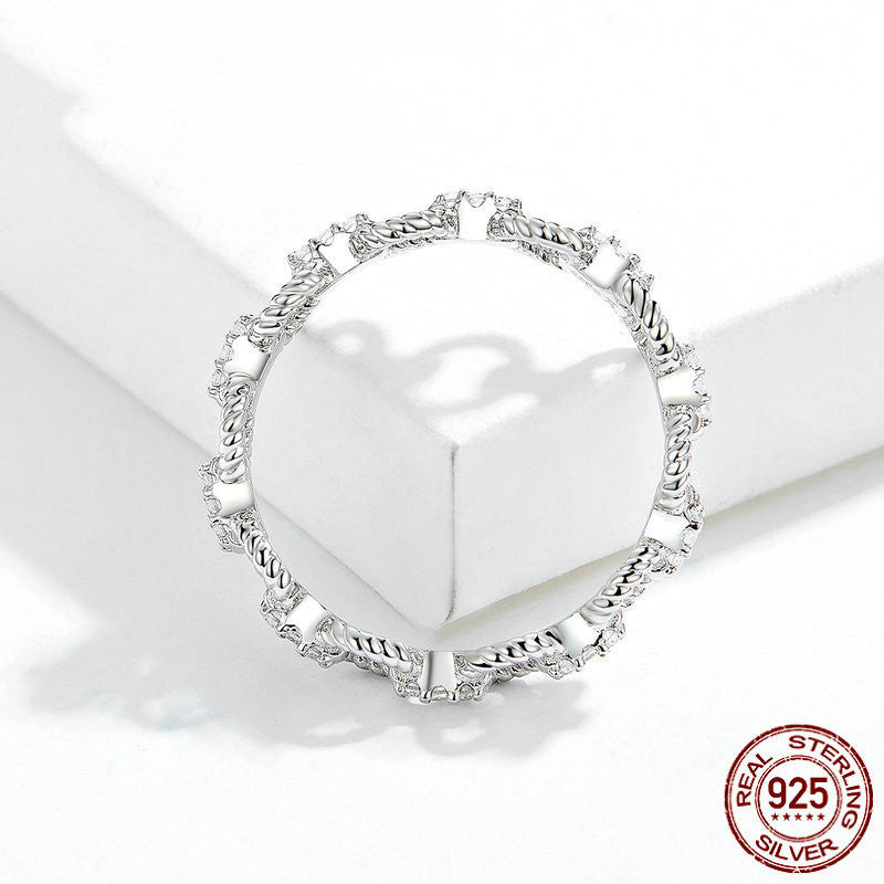 Open-Link Band Ring in S925 Silver — product photograph 3