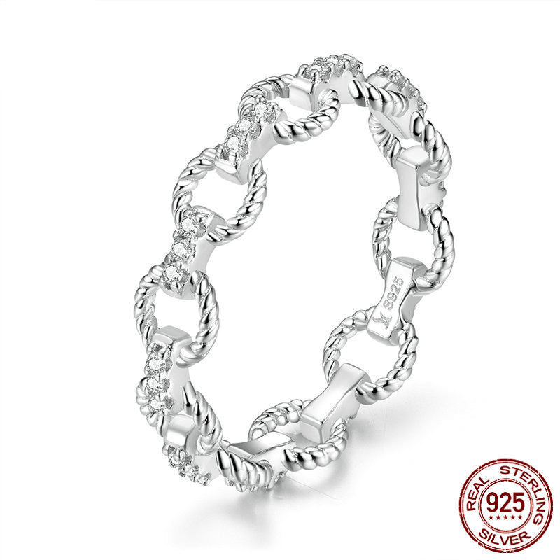 Open-Link Band Ring in S925 Silver — product photograph 1