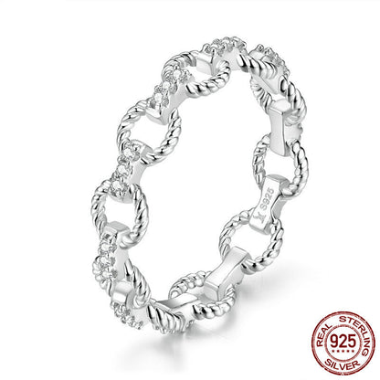 Open-Link Band Ring in S925 Silver — product photograph 1