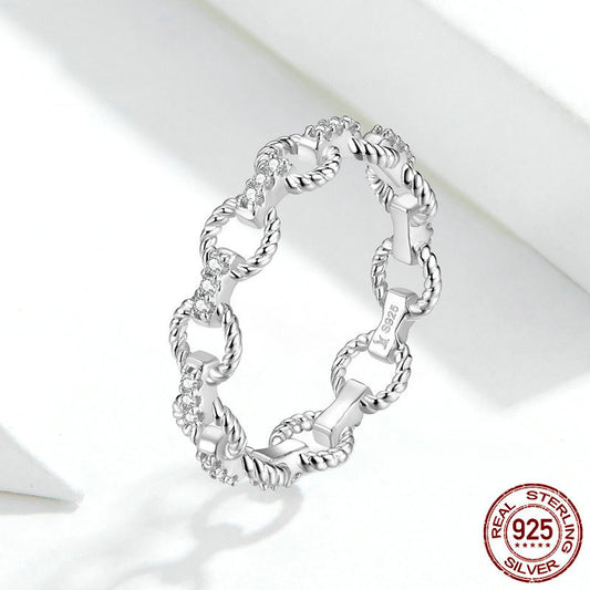 Open-Link Band Ring in S925 Silver - view 1