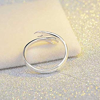 Alloy Simple Hands Hug Ring Opening Adjustable Jewelry - view 2