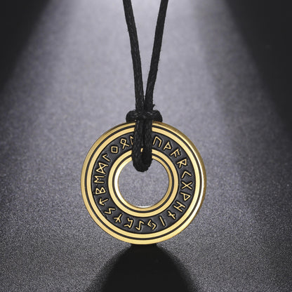 Vintage Nordic Rune Necklaces For Men Stainless Steel - view 6