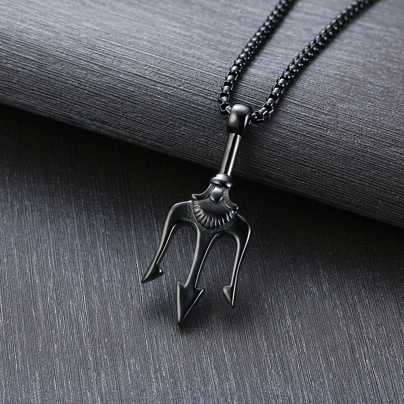 Neptune's Trident Necklace Retro Mythical Sea King