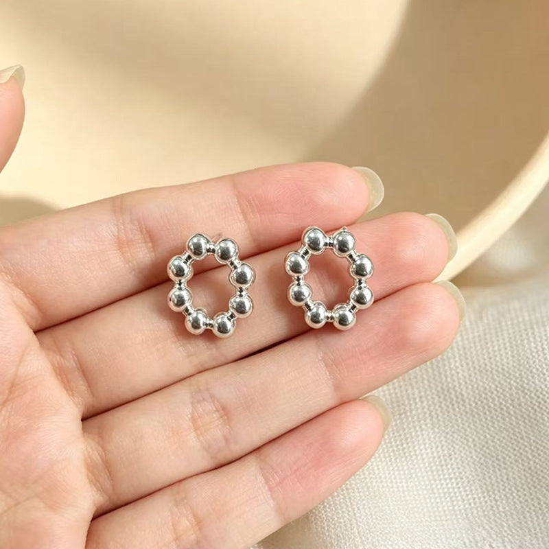 925 Silver Needle Internet Celebrity Same Style Gold Earrings Women's Light Luxury...