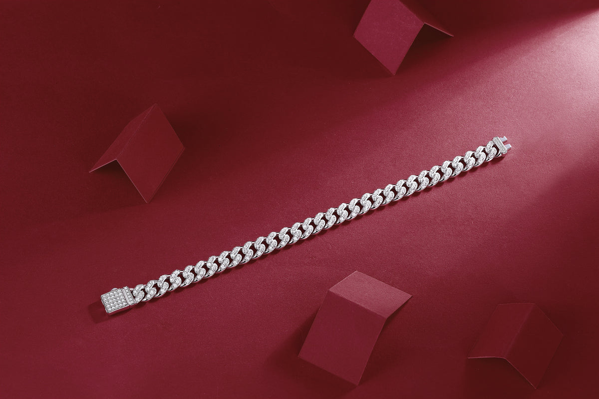 The Light Of Faith Luxury Fashion Mossan Diamond S925 Silver Bracelet - view 5