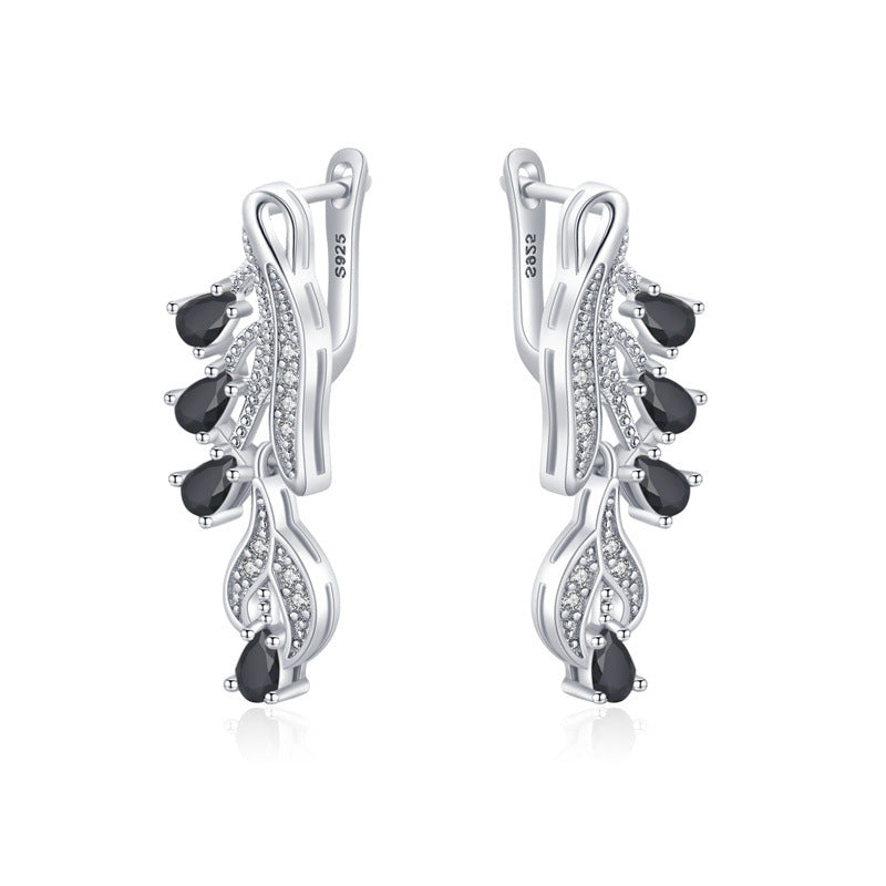 Korean Style Simple Zircon Stud Earrings Drop-shaped - view 4