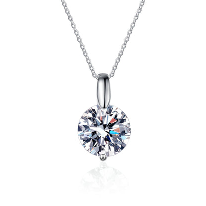 One-Carat Moissanite Necklace in S925 Silver - product view 1
