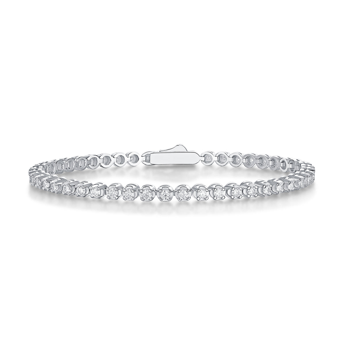 Starlight Luxury Fashion Mosan Diamond S925 Silver Bracelet