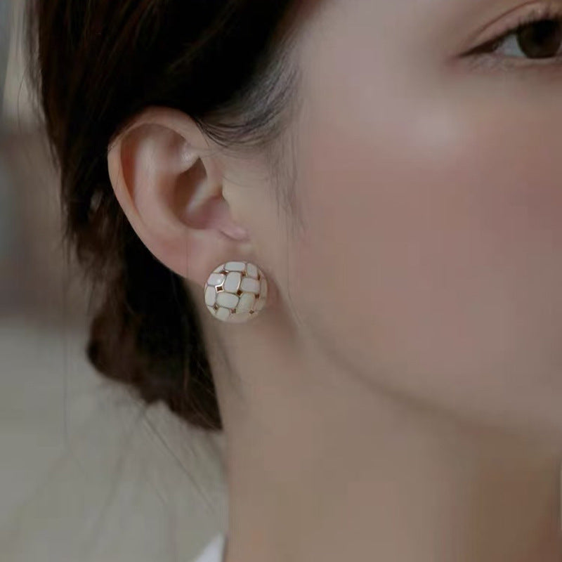925 Silver Needle Internet Celebrity Same Style Gold Earrings Women's Light Luxury...