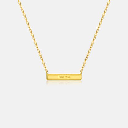 Horizontal Bar Necklace in Gold-Tone S925 Silver - view 6