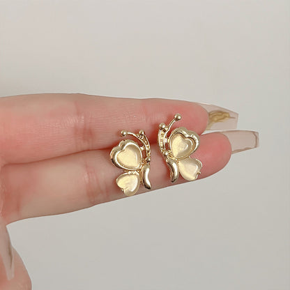 925 Silver Needle Internet Celebrity Same Style Gold Earrings Women's Light Luxury...