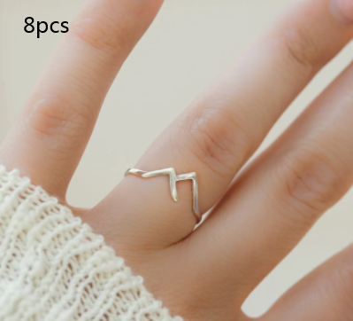 Mountain-shaped Copper Creative Custom Ladies Ring - view 5