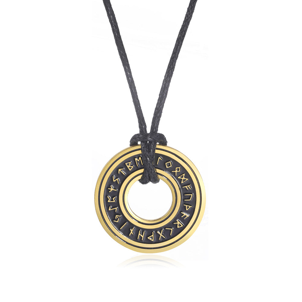 Vintage Nordic Rune Necklaces For Men Stainless Steel - view 4