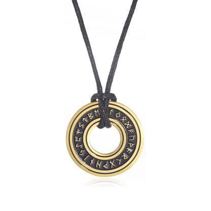 Vintage Nordic Rune Necklaces For Men Stainless Steel - view 4