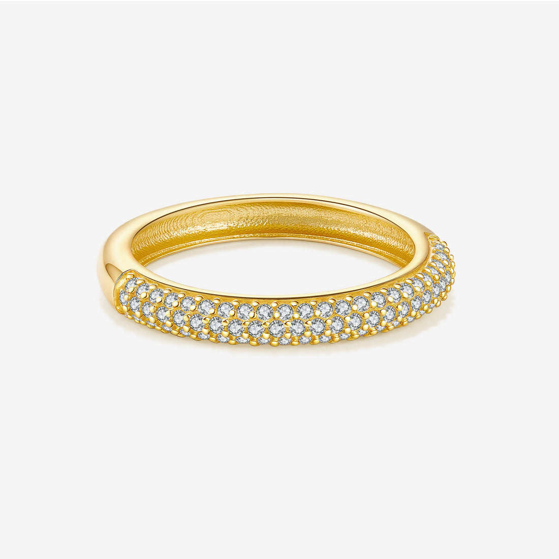 Light-luxury High-end S925 Sterling Silver Ring For Women Sparkling With A Row Of...