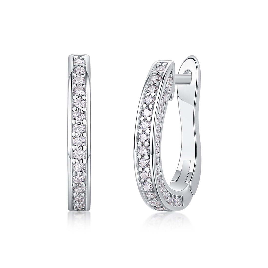 Highlight S925 Moissanite Sterling Silver Platinum-plated Earrings